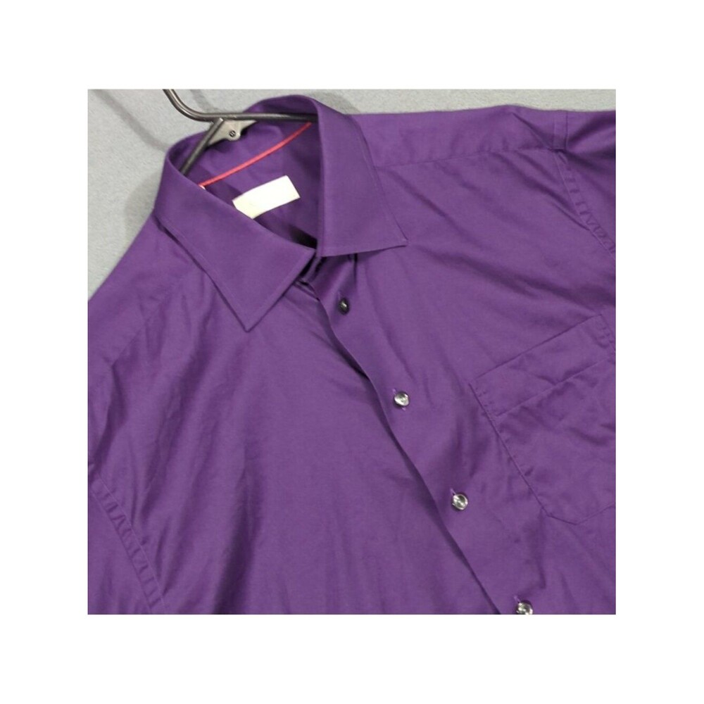 Eton Shirt Men's 16.5 x 42 Purple Classic Cotton Long Sleeve Button Up